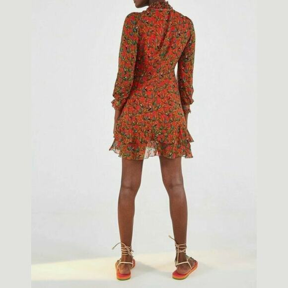 Farm Rio Medium Tucano Paradise Dress | Ruffle Mini, Parrot Print, Tropical - Picture 3 of 8
